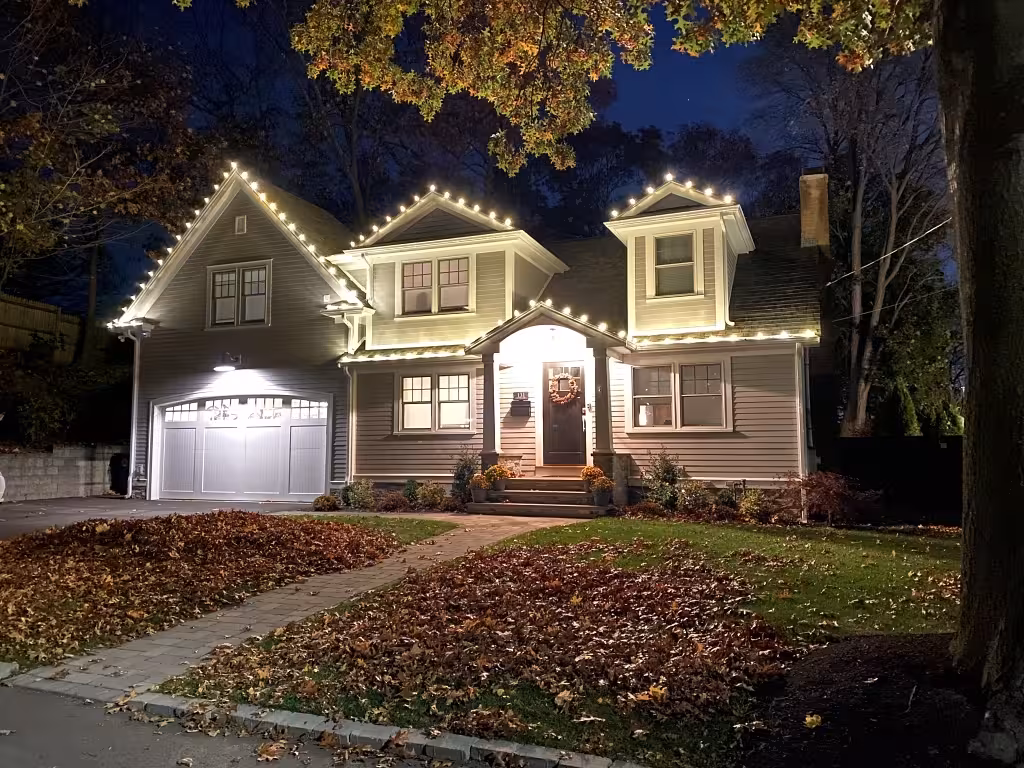 Professional residential christmas light installation in Manchester, New Hampshire — Residential Christmas Display